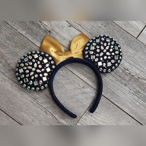 Walt Disney World 50th Anniversary Denim Rhinestone Minnie Headband